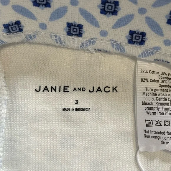 Janie and Jack Preppy Blue Printed Ponte Pants NWT - Picture 6 of 8